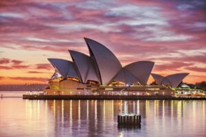 Image of the Opera House in Sydney, Australia.